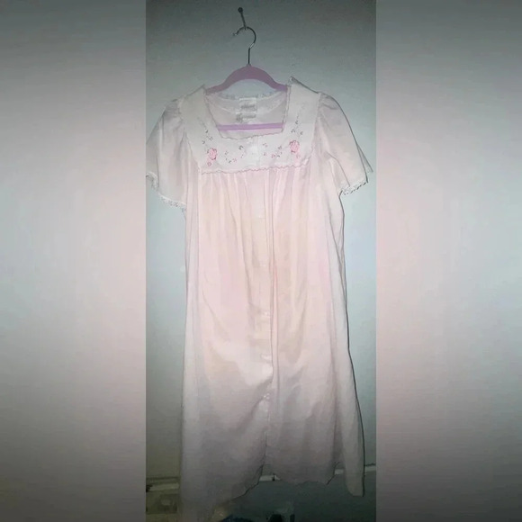 Adonna women’s vintage light pink night gown and cover mumu size medium‎ - Picture 4 of 7